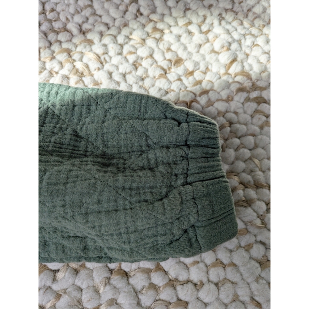 Madewell Olive Green Quilted Half-zip Top - Picture 9 of 14